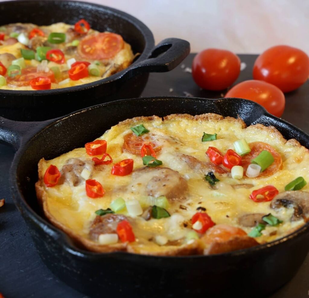 Omelet with veggies easy recipe